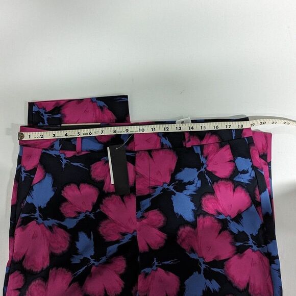 Banana Republic NWT Size 14 Pink Floral Avery Mid Rise Straight Cropped Pant - Picture 4 of 11